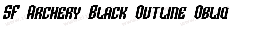SF Archery Black Outline Oblique字体转换
